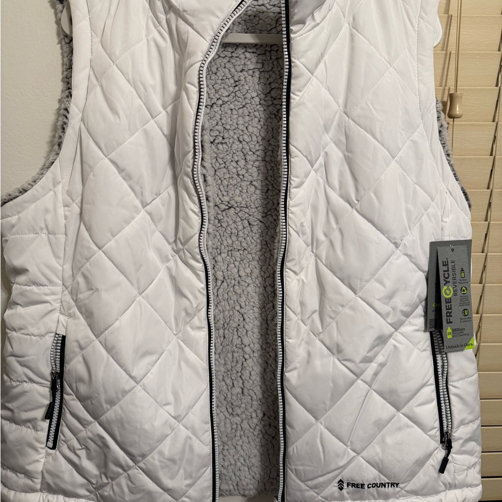 Free Country Cream Quilted Vest